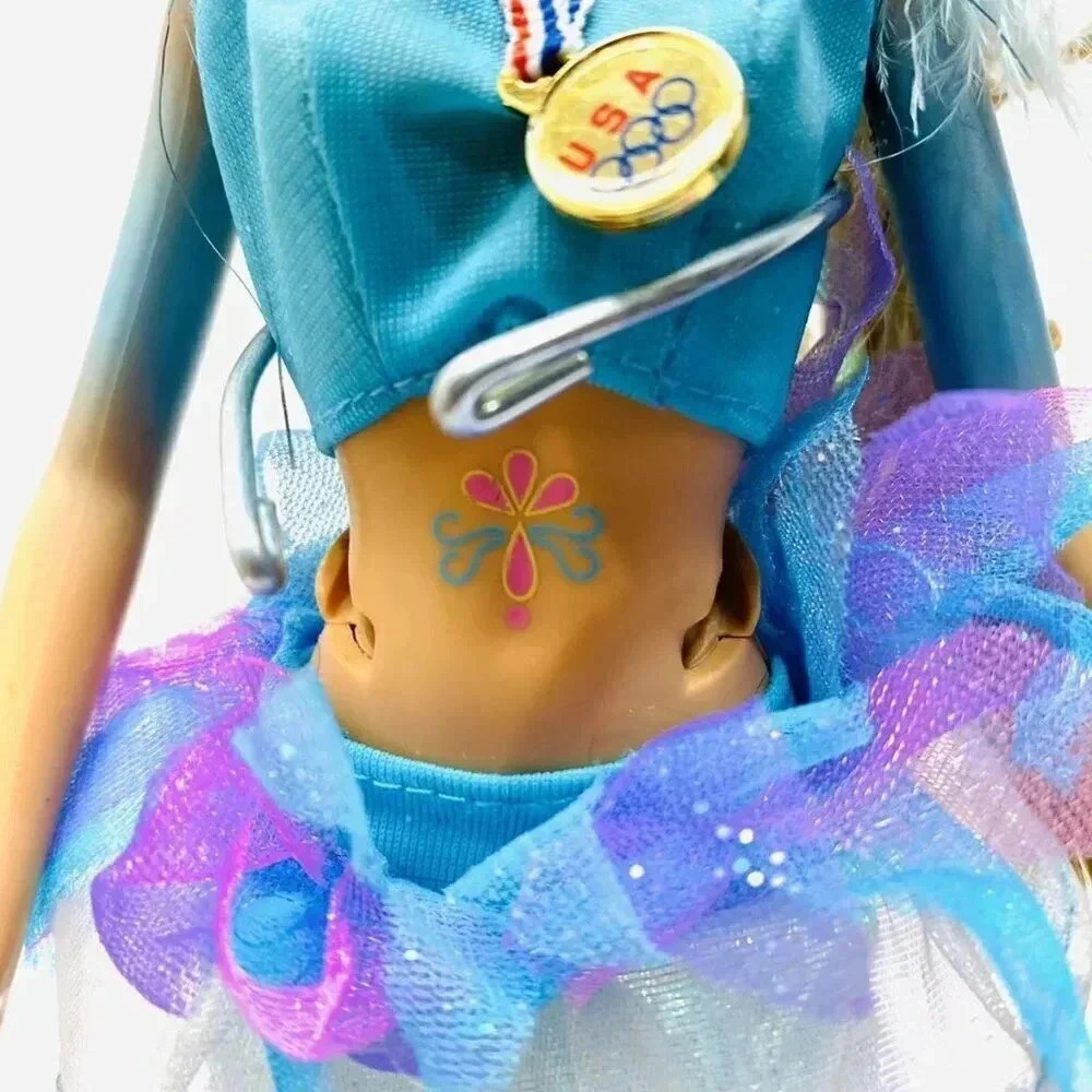MATTEL BARBIE Olympian Doll 3 Piece Blue Outfit 12" Tall Blonde Hair Blue Eyes - Picture 6 of 11